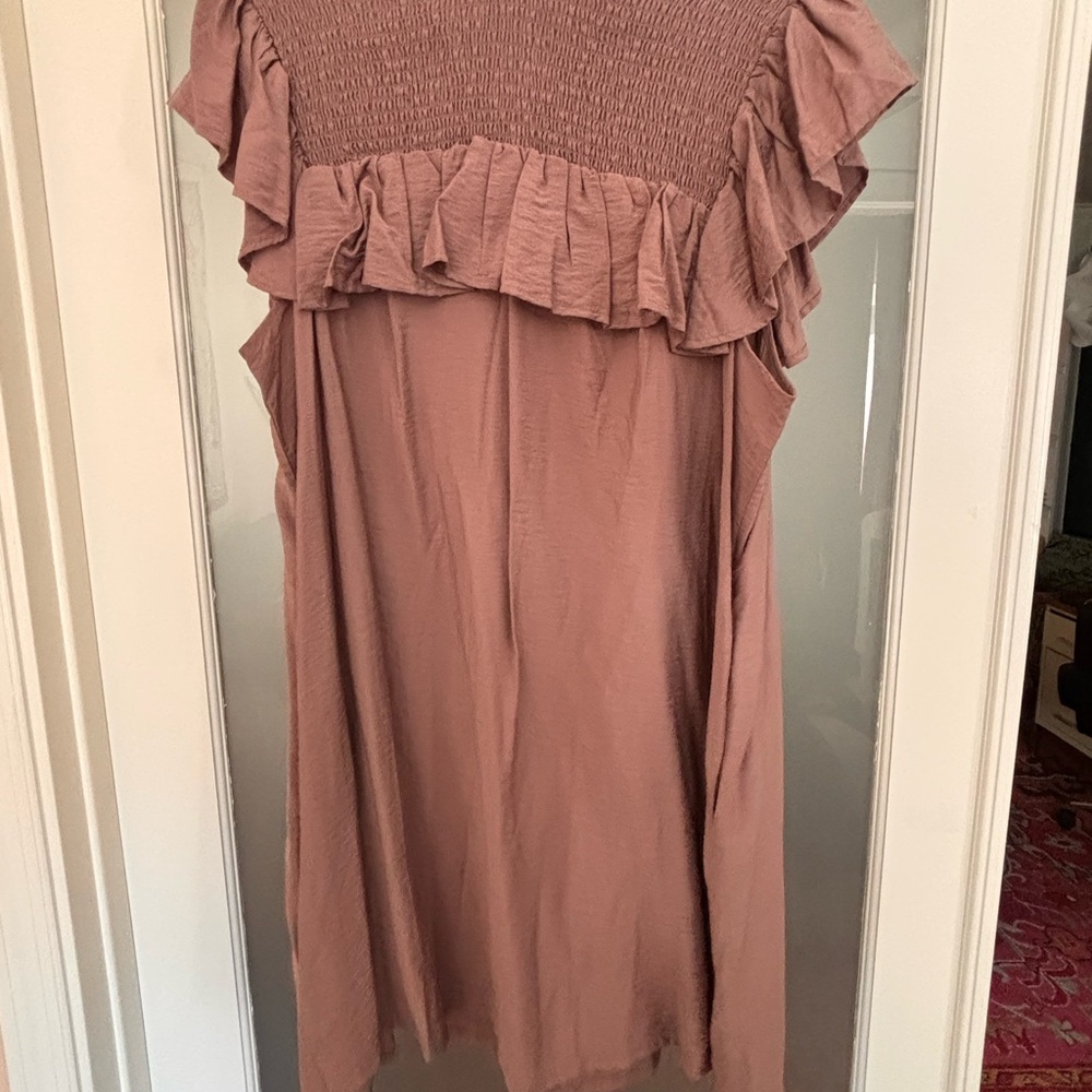 a new day Dusty Pink Ruffle dress